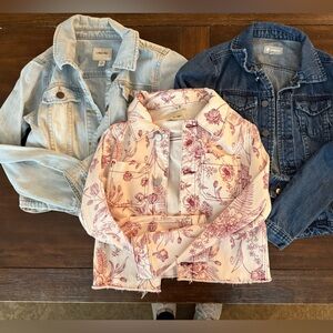 Floral and Denim Jacket Set